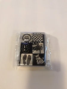 Vans off the Wall refrigerator Magnets White Black set of 6 New in Cello - Picture 1 of 2