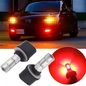 2pcs Brilliant Red 880 LED Fog Light Bulb 899 890 892 Car Truck Fog Driving Lamp - Picture 1 of 10