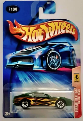 Hot Wheels Ferrari Heat 3/5 456M (negro con ruedas de 5 radios) 2004 #130 B3851 Foto 1 de 4