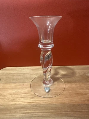 STUNNING ORREFORS SWEDEN CRYSTAL CANDLESTICK SH3 - Image 1 of 4