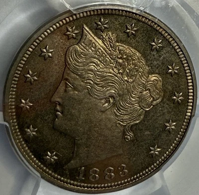 Moneda exacta fotografiada 1883 con centavos Liberty V níquel PRUEBA PCGS PR64CAM Foto 1 de 4