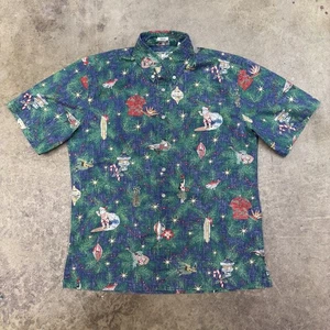 Reyn Spooner 2022 Mele Kalikimaka Christmas Shirt Size Small Santa Claus - Picture 1 of 6