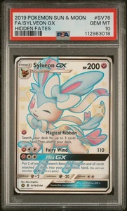 SYLVEON GX PSA 10 HIDDEN FATES SHINY VAULT SV76 SONNE & MOND POKEMON GEM MINT - Bild 1 von 2