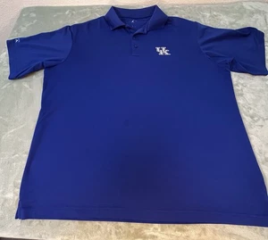 ANTIGUA UNIVERSITY OF KENTUCKY WILDCATS POLO BLAU GROSS GESTICKTES LOGO FEHLER - Bild 1 von 8