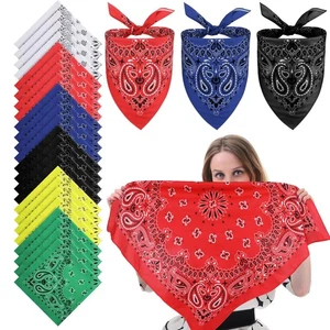 24 Pcs Extra Large Paisley Bandana 27 x 27 Inch Jumbo Paisley Printed Bandana... - Picture 1 of 6