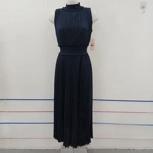 Nanette Lapore Dress Size S Navy Blue Maxi Pleated New RMF-FPL17 - Picture 1 of 8