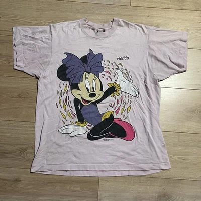 Mini mouse camiseta branca vintage anos 90 ponto único Walt Disney tamanho XL - Imagem 1 de 3
