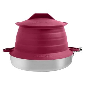 BPA-Free Silicone Splatter Guard, Microwave Safe for 8 & 10 Inch Pots, Bordeaux - Picture 1 of 11