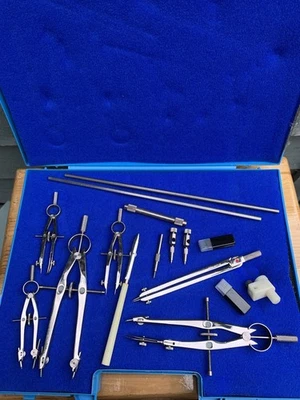 British Thorntons Technical Drawing Set With Beam Compass 1970’s - Image 1 of 4