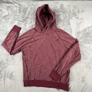 Lululemon Felpa con Cappuccio Donna XL Borgogna Marled Zip Laterale Fori Pollice Felpa - Foto 1 di 16