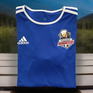 Rare Adidas ATLETICO Rumba Fc - Gabo Jersey Blue Soccer Sz-M Authentic logo - Picture 1 of 11