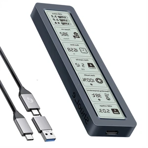 Smart M.2 NVMe PCIe SSD Enclosure LCD USB 3.2 LCD Screen Type-C Hard Drive case - Picture 1 of 11