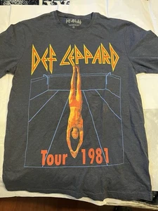 Def Leppard grau kurzarm 1981 Tour Medium - Bild 1 von 3