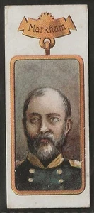PLAYERS-ENGLANDS NAVAL HEROES 1897 (NON-DESC. NARROW)-#14- MARKHAM - Picture 1 of 2