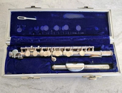 Estuche de cabeza y cuerpo de plata esterlina Armstrong Elkhart Piccolo modelo 290 leer nota Foto 1 de 4