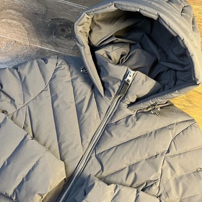 Abrigo Chaqueta Abercrombie & Fitch Abajo Capucha Puffer Gris Cremallera Completa Para Mujer’s XS Foto 1 de 4