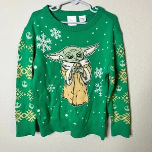 Maglione maglia Disney 100 Star Wars taglia XS Natale bambino Yoda Grogu Holiday - Foto 1 di 4