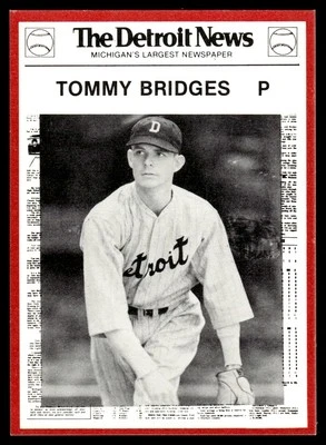 1981 Detroit News Tigers #56 Tommy Bridges Detroit Tigers - Image 1 of 2