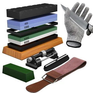 YeopAsda Set di Pietre per Affilare Coltelli - Grana Premium 4 Laterali 400/1000 3000/8000... - Foto 1 di 6