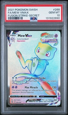 2021 Pokemon Sword & Shield Fusion Strike #268 Mew Vmax PSA 10 - Image 1 of 3