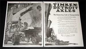 1919 ALTE ZEITSCHRIFT DRUCKANZEIGE, TIMKEN DETROIT ACHSEN, WERFT & LKW-KUNSTWERK! - Bild 1 von 1