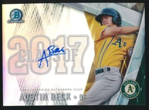 AUSTIN BECK 2017 Bowman Chrome CLASS OF 2017 REFRACTOR AUTO RC 160/250 ATHLETICS - Picture 1 of 2