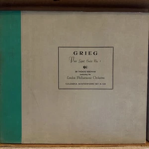 SIR THOMAS BEECHAM GRIEG Peer Gynt Ste #1 London Phil. Orch. 12” 78rpm SET - Picture 1 of 5