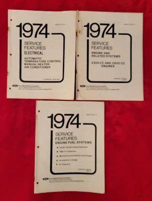 Ford 1974 servicio reparación características guías lote de 3, folletos no. 8, 10 y 11 Foto 1 de 4