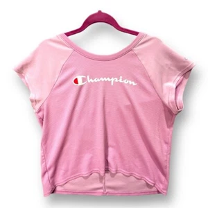 CHAMPION top Womens Medium Tunic PINK blouse Tee T Shirt Short Sleeve round neck - Picture 1 of 11