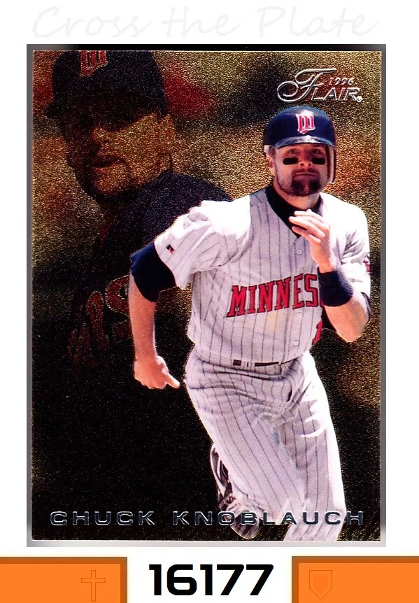 1-1996 FLAIR GOLD PARALLEL CHUCK KNOBLAUCH TWINS SP CARD#116 - Image 1 of 1