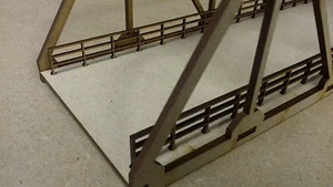 Laser Cut OO Gauge Road Bridge Braced Girder Bridge Kit 3mm MDF 40cms Long - Picture 1 of 7