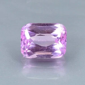 6.75 Ct Natural Pink Morganite Emerald Cut Loose Gemstone Certified 8x11 MM - Picture 1 of 5