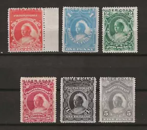 NIGERIA/NIGER COAST 1894 SG 45a/50 COMO NUEVO - Imagen 1 de 2