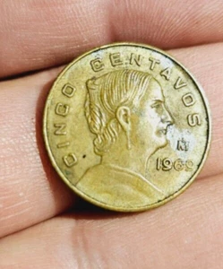 Vintage Cinco centavos 1969 Estados Mexicanos Coin - Picture 1 of 3
