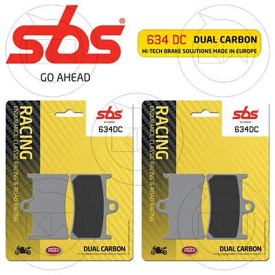 4 BRAKE PADS Anterior SBS 634DC Yamaha YZF R6 600 2008 2009 2010 2011 2012 - Imagem 1 de 3