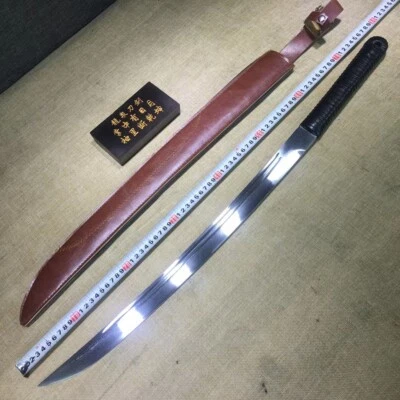 Katana de acero plegable integral hecha a mano samurai japonés espada funcional hecha a mano Foto 1 de 4
