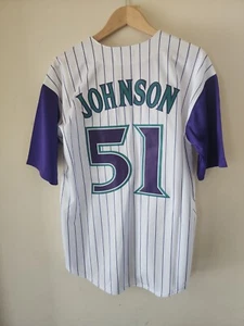Randy Johnson 2001 Arizona Diamondbacks Men's Alt Ivory Throwback Jersey - Picture 1 of 5