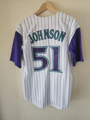 Randy Johnson 2001 Arizona Diamondbacks Men's Alt Ivory Throwback Jersey - Image 1 of 4