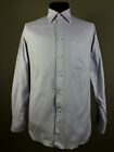 Corneliani Mens Shirt Button Up Made in Italy Long Sleeve Plaid Purple Size 43