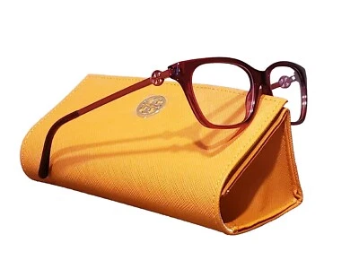 TORY BURCH TY2107 Eyeglasses 1801 Transparent Red Frames Demo Lens 52 mm - Image 1 of 4