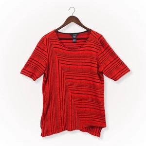 Ali Miles Asymmetrical Top Women XL Rayon Budget Career Work Layer Architectural - Picture 1 of 24