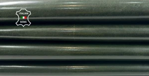 BOTTLE GREEN ANTIQUED WAXY VINTAGE LOOK Lamb Leather 2 skins 10+sqf 0.7mm #C4083 - Picture 1 of 7