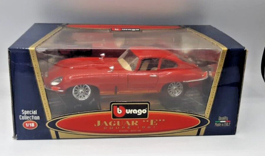 Bburago B Burago special collection 1/18 Jaguar E coupe 1961 ROSSA BOX Gd15 - Immagine 1 di 1