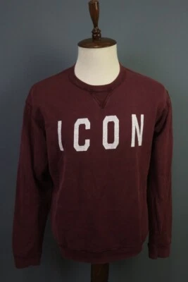 DSQUARED 2 COOL FIT Burgundy Big Logo Sweatshirt Size L - Image 1 of 4