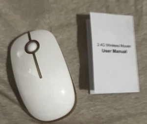 VssoPlor Wireless Mouse~2.4G~White And Gold - Picture 1 of 6