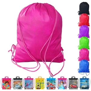 Drawstring Bag PE Gym School Swimming Backpack Travel Sports Waterproof Gym Bag - Picture 1 of 18