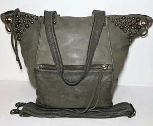 AllSaints Spitalfields "Chayton Dome Tote" large grey genuine leather tote bag. - Picture 1 of 12