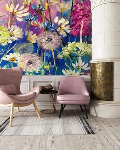3D Hell Blumen C9119 Tapete Wandbild Fototapete Skromova Marina Amy - Picture 1 of 11