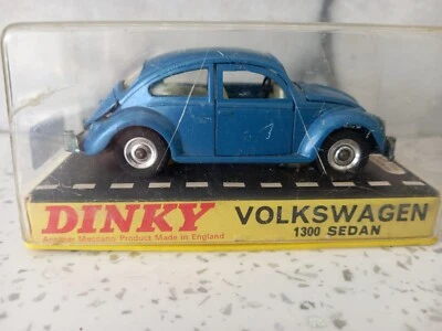 DINKY TOYS 129 VOLKSWAGEN DE LUXE BERLINA ESCARABAJO MODELO COCHE - CAJA ORIGINAL Foto 1 de 4