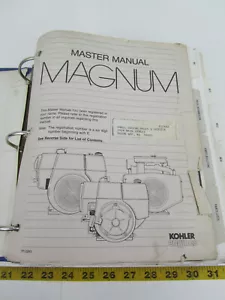Genuine Kohler Engines Magnum Master Manual Binder Book Multiple Models Info - Picture 1 of 10